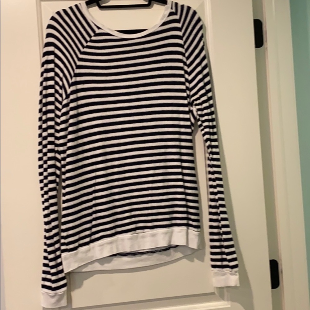 Black and white striped crew sweatshirt - TNA (Aritzia)